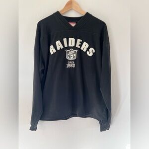 NFL Originals Vintage Oakland Raiders Long Sleeve Embroidered Applique Shirt